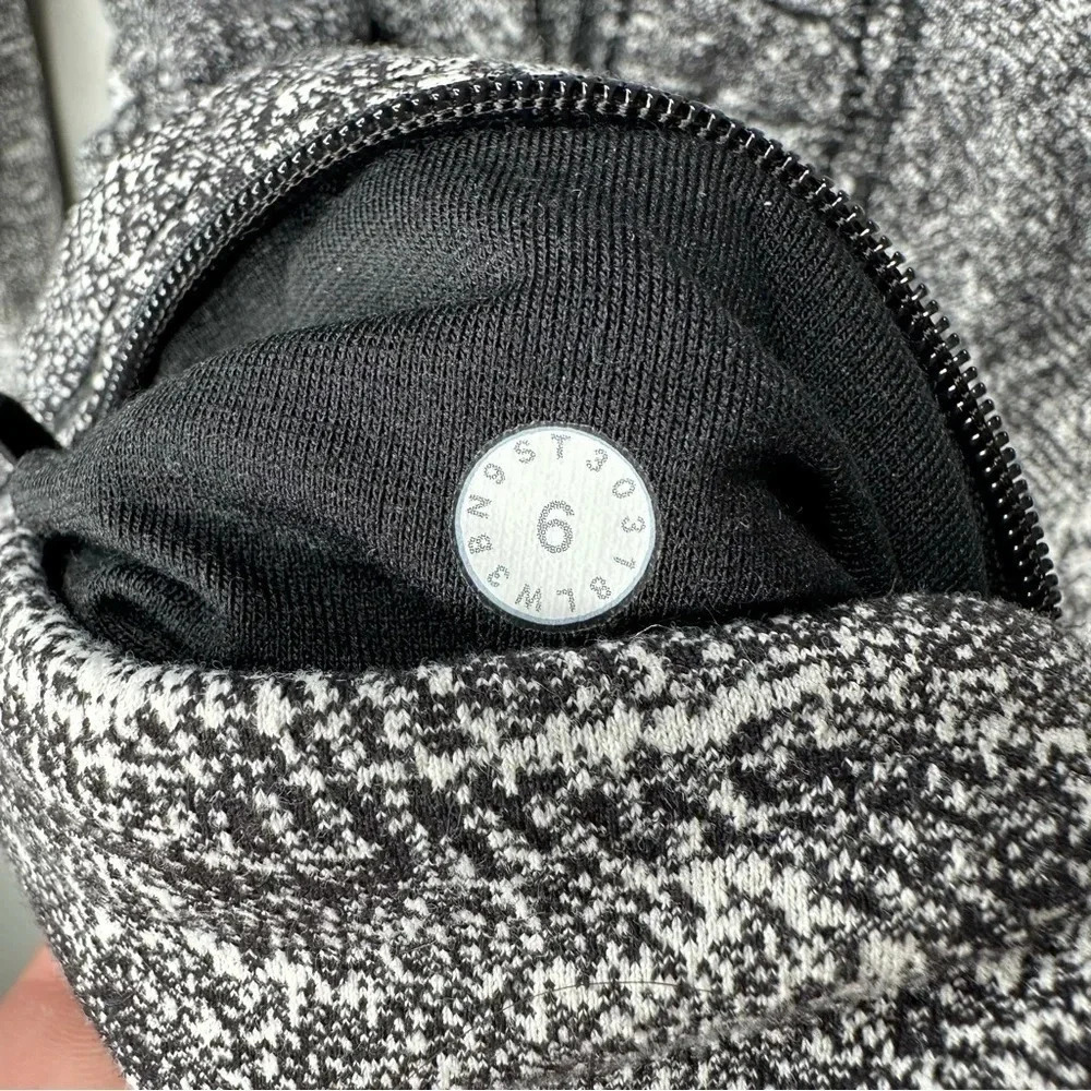 Lululemon Cypress Kiss Half Zip in Rush Jacquard Black White Size 6 - Picture 13 of 15